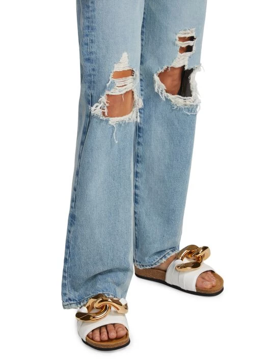 Frame Le Jane High-Rise Distressed Straight-Leg Jeans 8 Frame Le Jane High-Rise Distressed Straight-Leg Jeans - Image 6