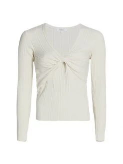 Frame Wrap-Front Sweater