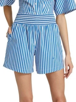 Frame Cotton High-Waisted Boxer-Style Shorts -Frame Sales Store unnamed file 2386