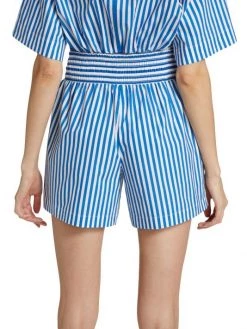 Frame Cotton High-Waisted Boxer-Style Shorts -Frame Sales Store unnamed file 2388