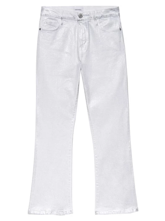 Frame Le Crop Metallic Stretch Mini Boot-Cut Crop Jeans 3 Frame Le Crop Metallic Stretch Mini Boot-Cut Crop Jeans