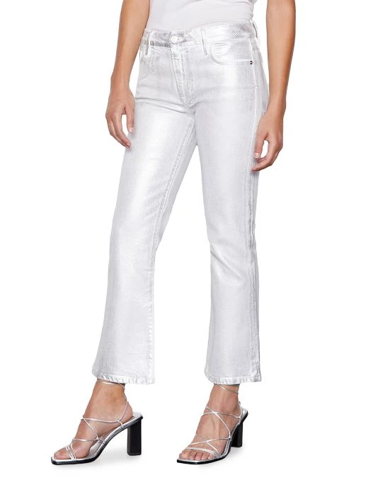 Frame Le Crop Metallic Stretch Mini Boot-Cut Crop Jeans 6 Frame Le Crop Metallic Stretch Mini Boot-Cut Crop Jeans - Image 4