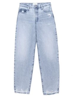 Frame Ultra High-Rise Barrel-Leg Jeans