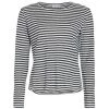 Frame Easy Striped Long-Sleeve Crew Top
