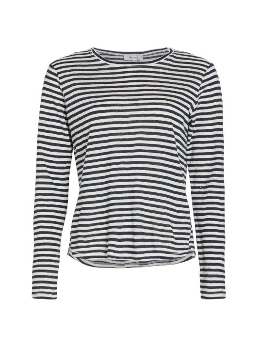 Frame Easy Striped Long-Sleeve Crew Top 3 Frame Easy Striped Long-Sleeve Crew Top
