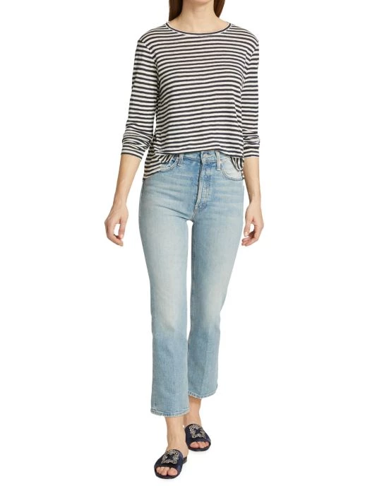 Frame Easy Striped Long-Sleeve Crew Top 4 Frame Easy Striped Long-Sleeve Crew Top - Image 2