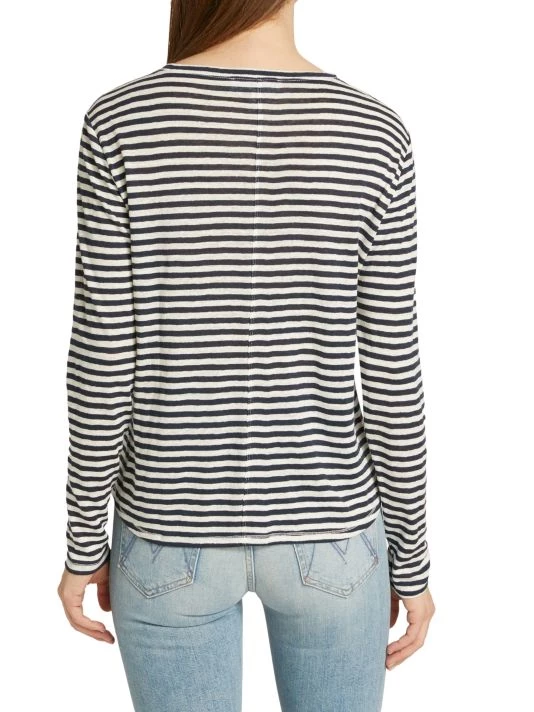 Frame Easy Striped Long-Sleeve Crew Top 7 Frame Easy Striped Long-Sleeve Crew Top - Image 5