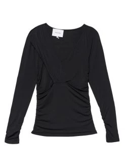 Frame Twisted V-Neck Top