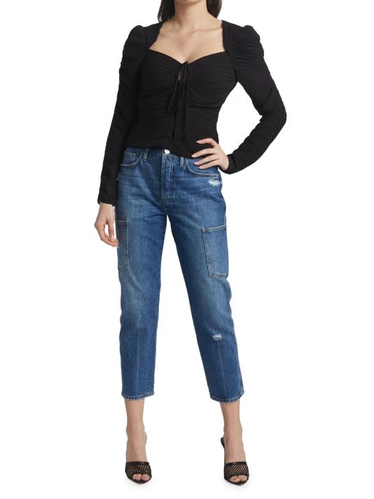 Frame Ruched Tie-Neck Top 4 Frame Ruched Tie-Neck Top - Image 2