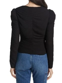Frame Ruched Tie-Neck Top 14 Frame Ruched Tie-Neck Top -Frame Sales Store unnamed file 2489