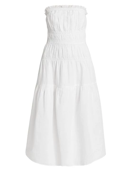 Frame Smocked Midi-Dress 3 Frame Smocked Midi-Dress