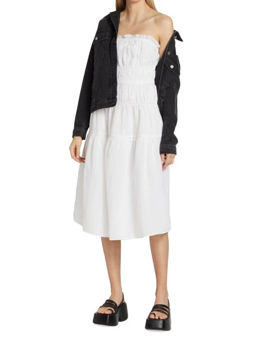 Frame Smocked Midi-Dress 4 Frame Smocked Midi-Dress - Image 2