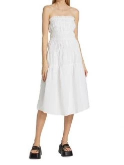 Frame Smocked Midi-Dress 11 Frame Smocked Midi-Dress -Frame Sales Store unnamed file 2511