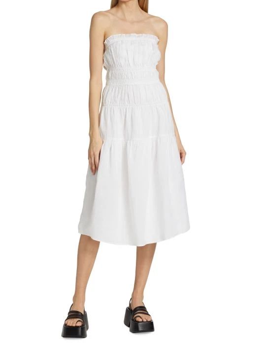 Frame Smocked Midi-Dress 5 Frame Smocked Midi-Dress - Image 3