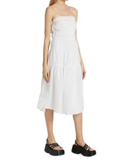 Frame Smocked Midi-Dress 12 Frame Smocked Midi-Dress -Frame Sales Store unnamed file 2512