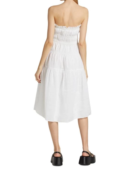 Frame Smocked Midi-Dress 7 Frame Smocked Midi-Dress - Image 5