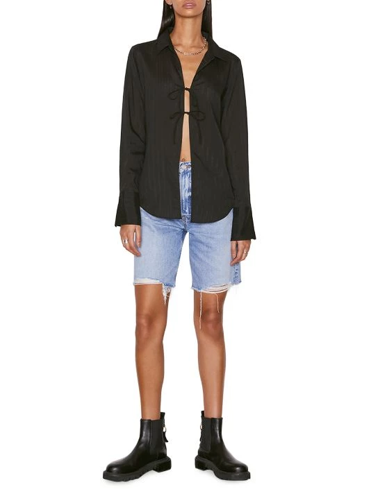 Frame Delicate Tie Front Striped Top 4 Frame Delicate Tie Front Striped Top - Image 2