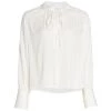 Frame Shirred Silk Blouse