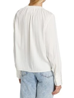 Frame Shirred Silk Blouse -Frame Sales Store unnamed file 2591