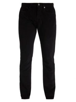 Frame L'Homme Slim Fit Corduroy Pants For Men Noir
