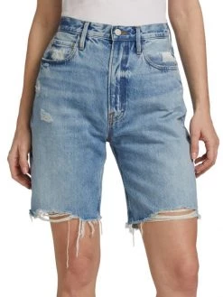 Frame High-Rise Denim Bermuda Shorts -Frame Sales Store unnamed file 2624