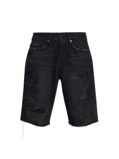 Frame Five-Pocket Ripped Denim Shorts For Men