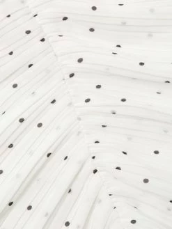 Frame Polka Dotted Gathered Keyhole Tie-Neck Dress -Frame Sales Store unnamed file 2658