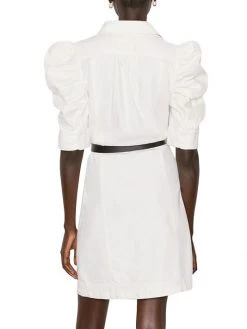 Frame Gillian Cotton Puff-Sleeve Dress 11 Frame Gillian Cotton Puff-Sleeve Dress -Frame Sales Store unnamed file 2683