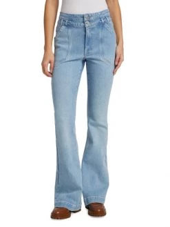 Frame Double-Button Mid-Rise Flared Jeans -Frame Sales Store unnamed file 2686