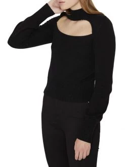 Frame Cut-Out Turtleneck Cashmere-Blend Sweater -Frame Sales Store unnamed file 2725