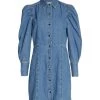 Frame Denim Puff-Sleeve Dress
