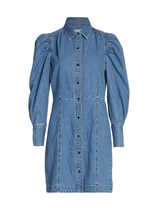 Frame Denim Puff-Sleeve Dress 3 Frame Denim Puff-Sleeve Dress