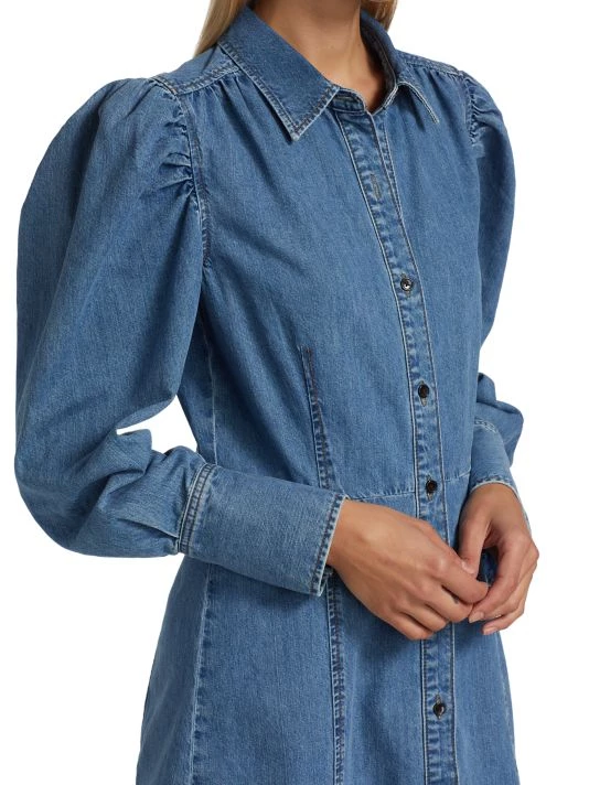 Frame Denim Puff-Sleeve Dress 8 Frame Denim Puff-Sleeve Dress - Image 6