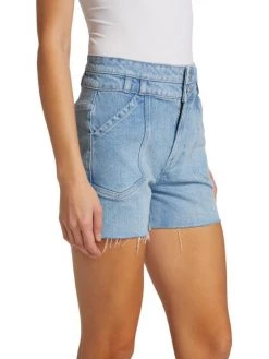 Frame Double-Button Denim Shorts -Frame Sales Store unnamed file 2775