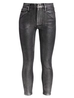 Frame Le High Coated Skinny Crop Jeans