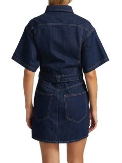 Frame Mixed Media Denim Minidress -Frame Sales Store unnamed file 2793