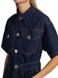 Frame Mixed Media Denim Minidress -Frame Sales Store unnamed file 2794