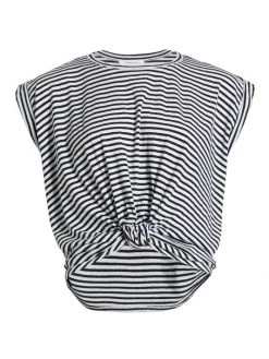 Frame Knotted Cotton T-Shirt