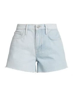 Frame Le Brigette Mid-Rise Two-Tone Denim Shorts