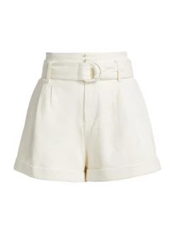 Frame Leather Paperbag Shorts