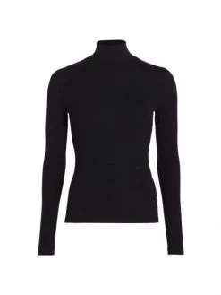 Frame Rib Turtleneck Sweater