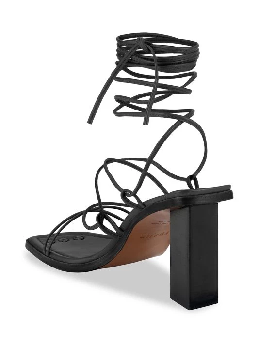 Frame Le Doheny Ankle-Wrap Leather Sandals Garnet 4 Frame Le Doheny Ankle-Wrap Leather Sandals Garnet - Image 2