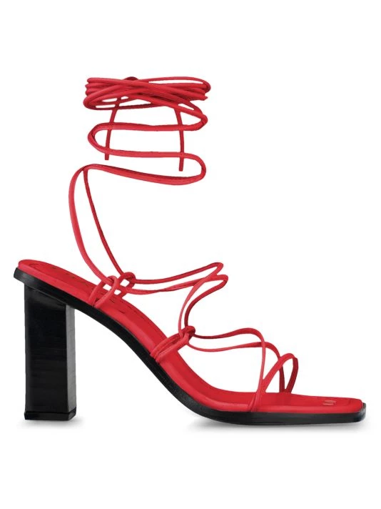 Frame Le Doheny Ankle-Wrap Leather Sandals Garnet 7 Frame Le Doheny Ankle-Wrap Leather Sandals Garnet - Image 5