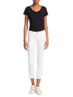 Frame Stretch-Cotton Mid-Rise Ankle Skinny Jeans -Frame Sales Store unnamed file 2981