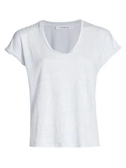 Frame Easy Scoopneck T-Shirt Cloud Blue