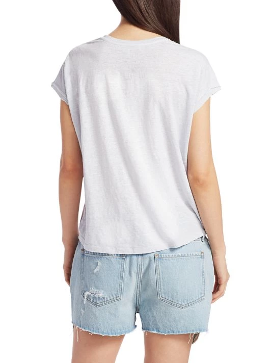 Frame Easy Scoopneck T-Shirt Cloud Blue 7 Frame Easy Scoopneck T-Shirt Cloud Blue - Image 5