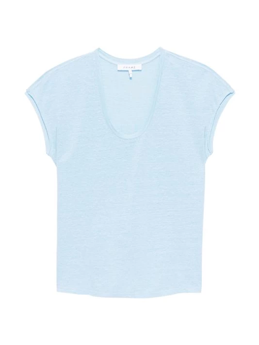 Frame Easy Scoopneck T-Shirt Cloud Blue 14 Frame Easy Scoopneck T-Shirt Cloud Blue - Image 12