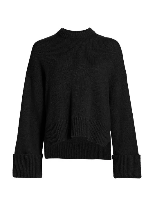 Frame Leon Cuff Sweater Noir 3 Frame Leon Cuff Sweater Noir
