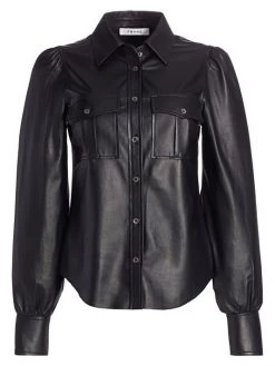 Frame Fem Leather Military Shirt