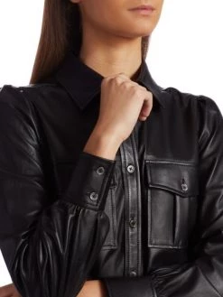 Frame Fem Leather Military Shirt -Frame Sales Store unnamed file 3018